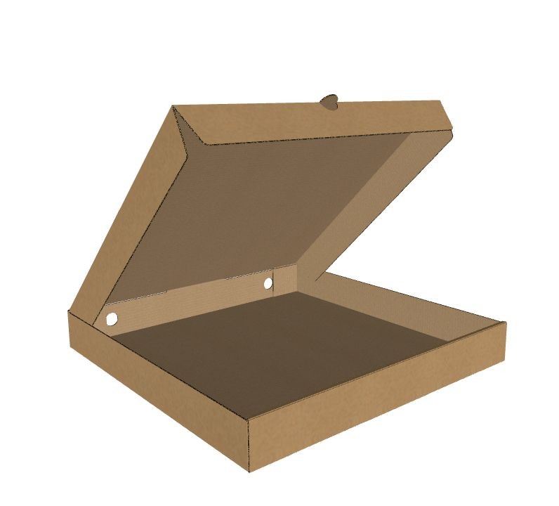 Cutie pizza 320x320x35 mm, natur, microondul E 360 gr - imagine 5